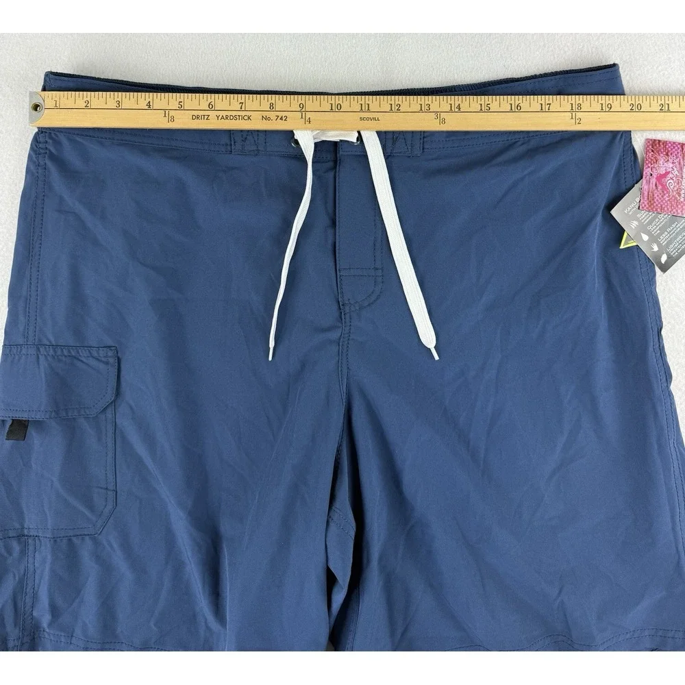 Kanu Board‎ Surf Shorts Mens 2X Blue Swim Trunks Cargo Board NWT